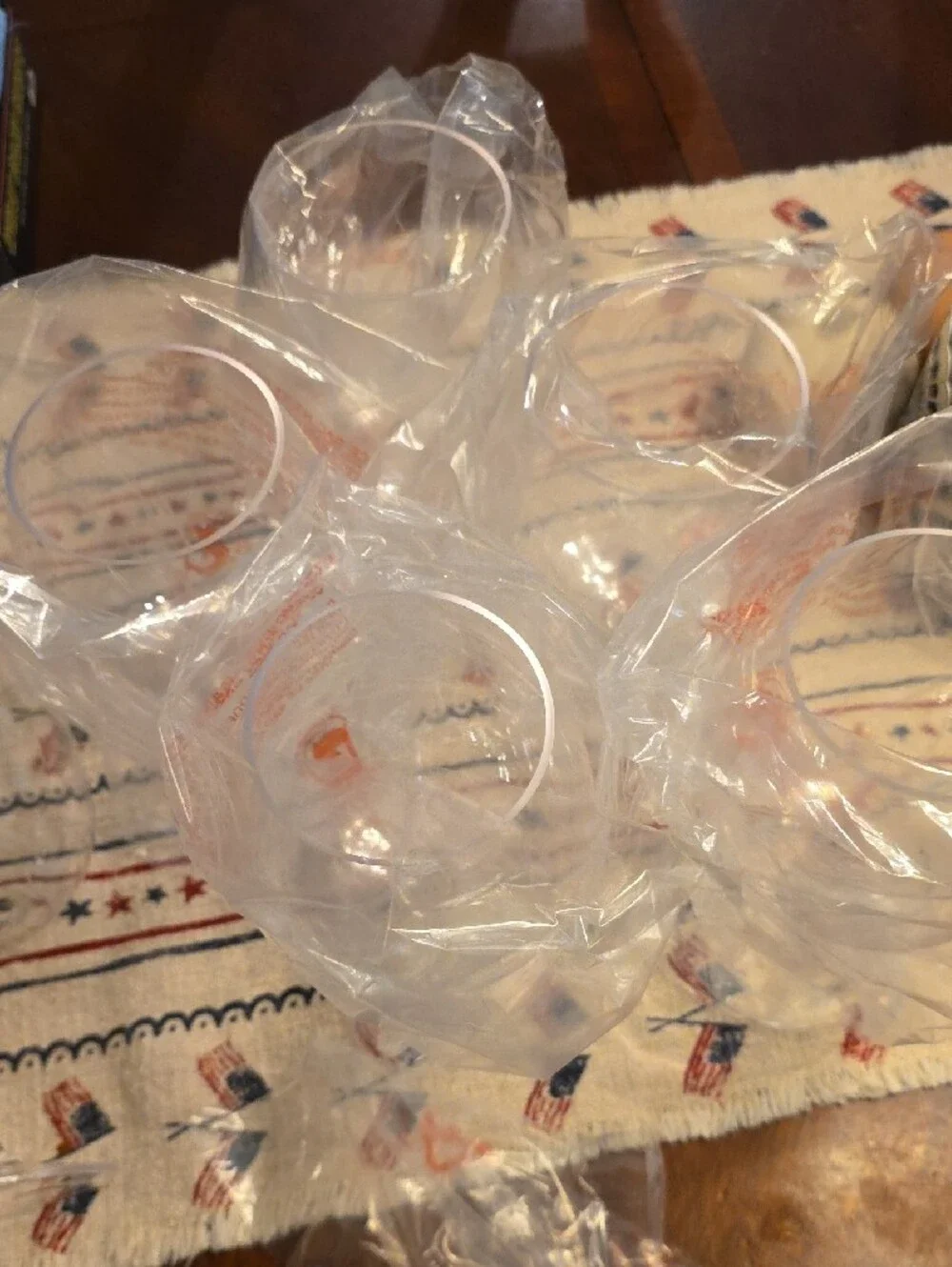 Clear Plastic Wine Goblet - Set of 6 Stemware